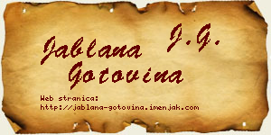Jablana Gotovina vizit kartica